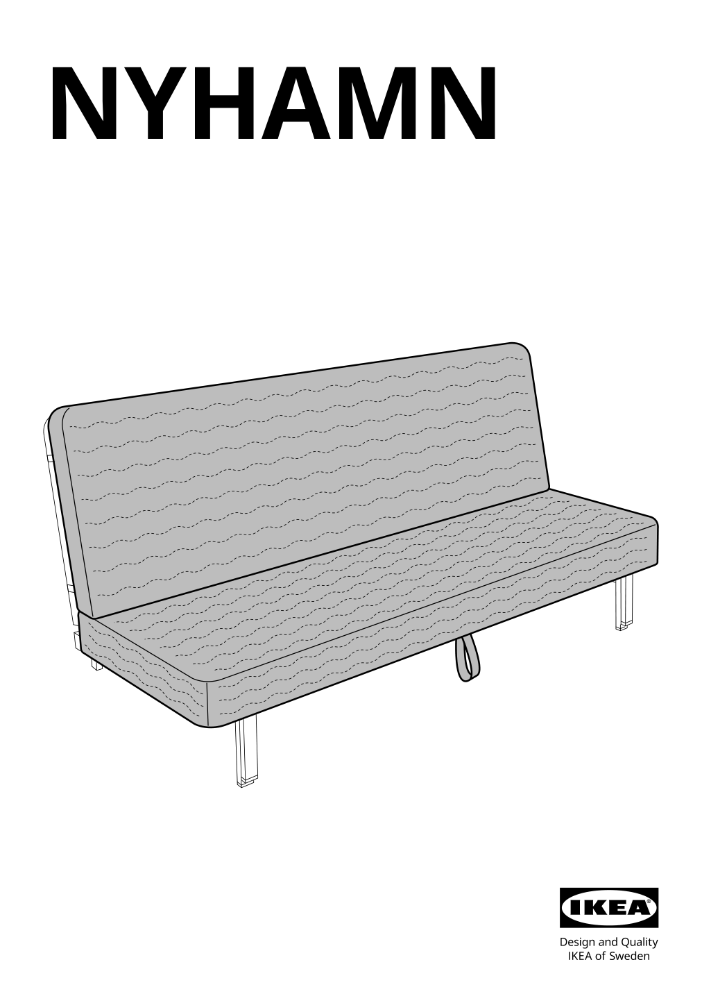 Assembly instructions for IKEA Nyhamn cover for sleeper sofa knisa gray beige | Page 1 - IKEA NYHAMN cover for sleeper sofa 103.415.98