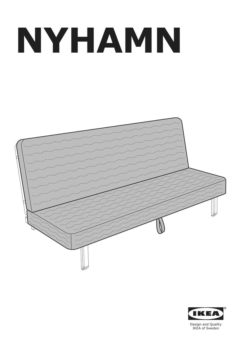 Assembly instructions for IKEA Nyhamn cover for sleeper sofa skiftebo yellow | Page 1 - IKEA NYHAMN cover for sleeper sofa 704.381.68