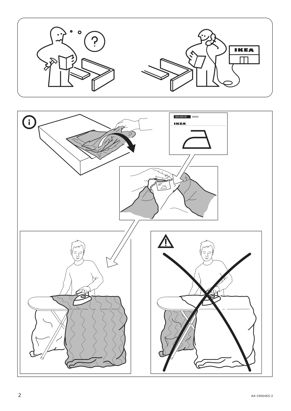 Assembly instructions for IKEA Nyhamn cover for sleeper sofa skiftebo yellow | Page 2 - IKEA NYHAMN cover for sleeper sofa 704.381.68