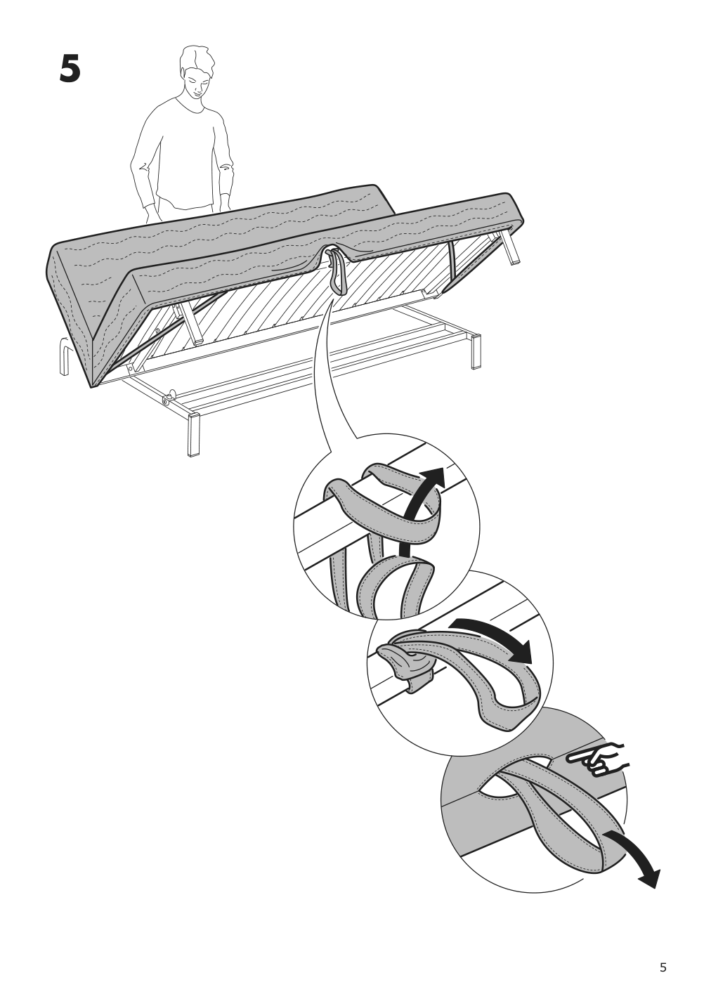 Assembly instructions for IKEA Nyhamn cover for sleeper sofa skiftebo yellow | Page 5 - IKEA NYHAMN cover for sleeper sofa 704.381.68