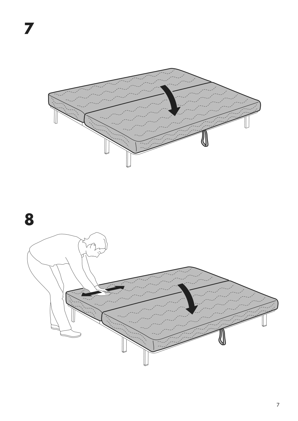 Assembly instructions for IKEA Nyhamn cover for sleeper sofa skiftebo yellow | Page 7 - IKEA NYHAMN cover for sleeper sofa 704.381.68