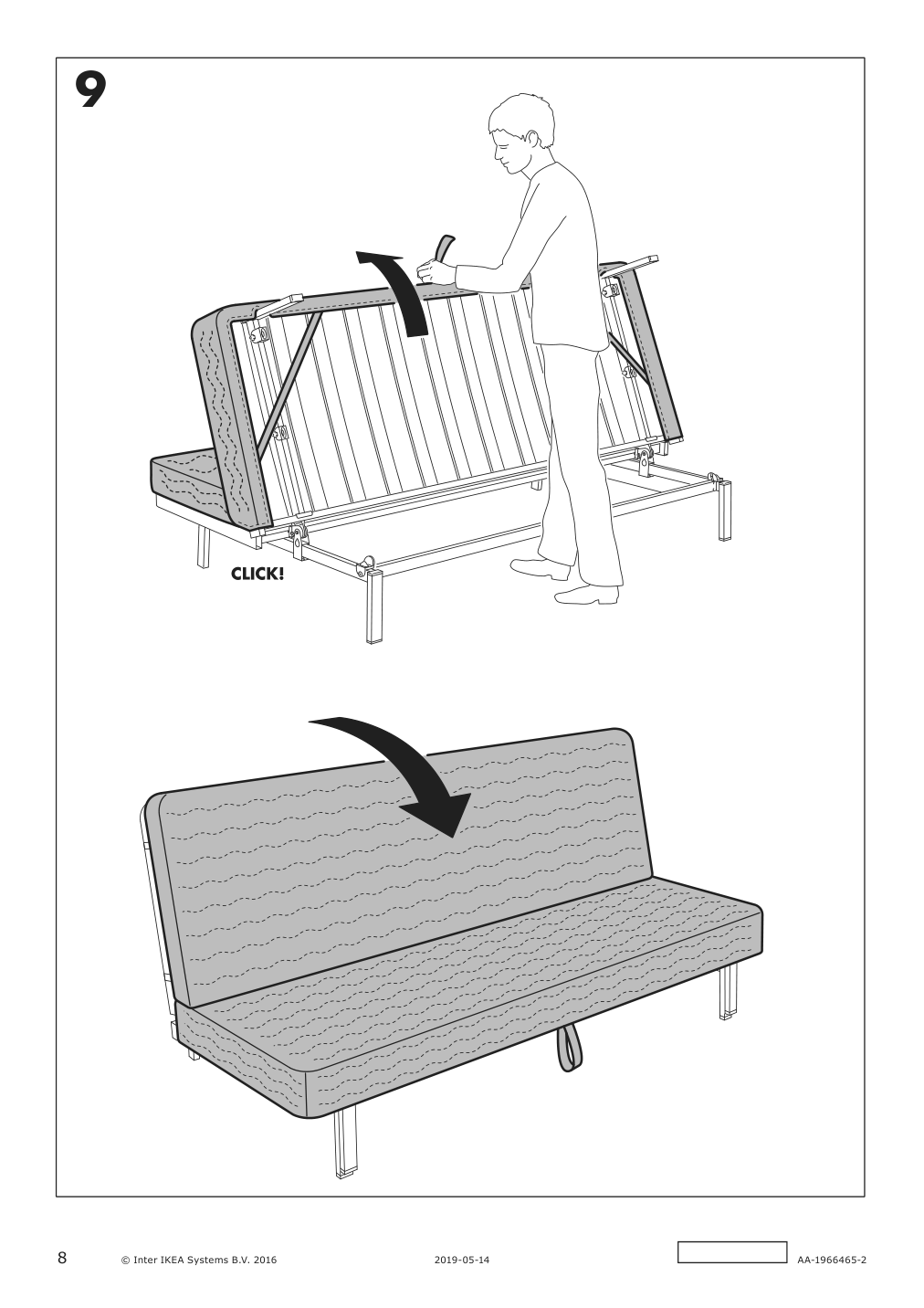 Assembly instructions for IKEA Nyhamn cover for sleeper sofa skiftebo yellow | Page 8 - IKEA NYHAMN cover for sleeper sofa 704.381.68