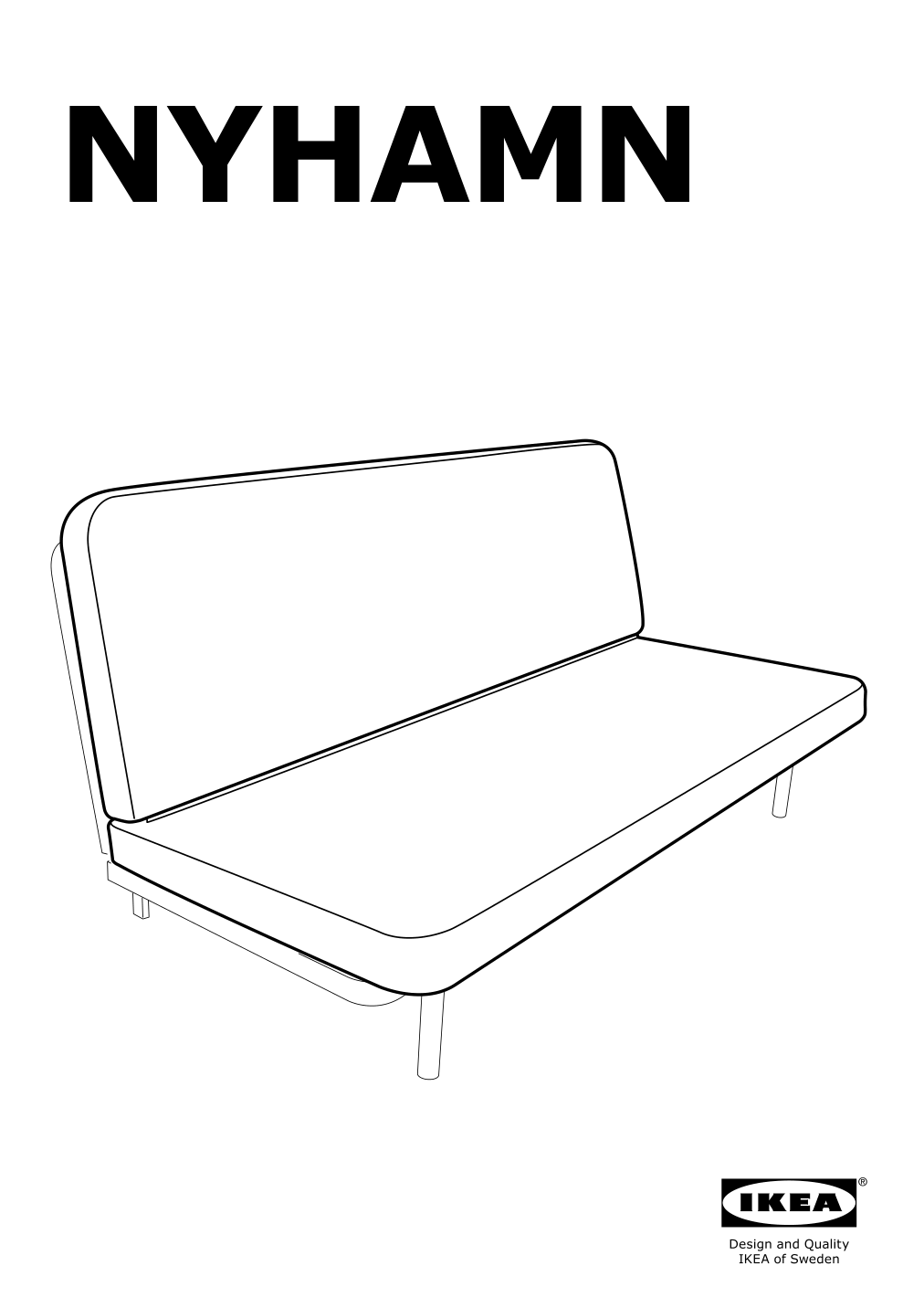 Assembly instructions for IKEA Nyhamn pocket spring mattress firm | Page 1 - IKEA NYHAMN sleeper sofa 795.169.82