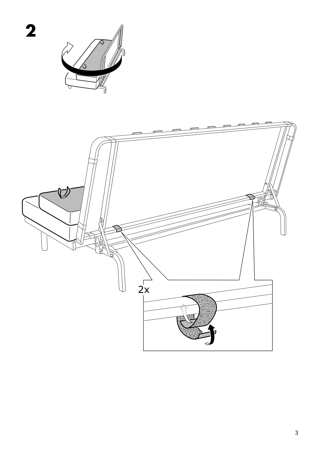 Assembly instructions for IKEA Nyhamn pocket spring mattress firm | Page 3 - IKEA NYHAMN sleeper sofa 795.169.82