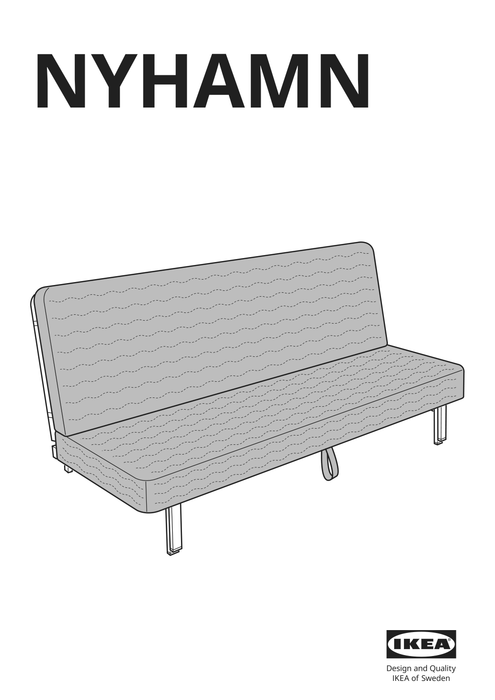 Assembly instructions for IKEA Nyhamn frame for sleeper sofa black | Page 1 - IKEA NYHAMN sleeper sofa 795.169.82