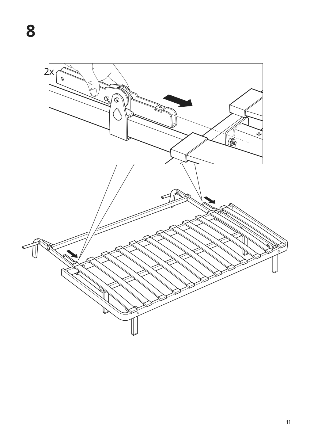 Assembly instructions for IKEA Nyhamn frame for sleeper sofa black | Page 11 - IKEA NYHAMN sleeper sofa 795.169.82