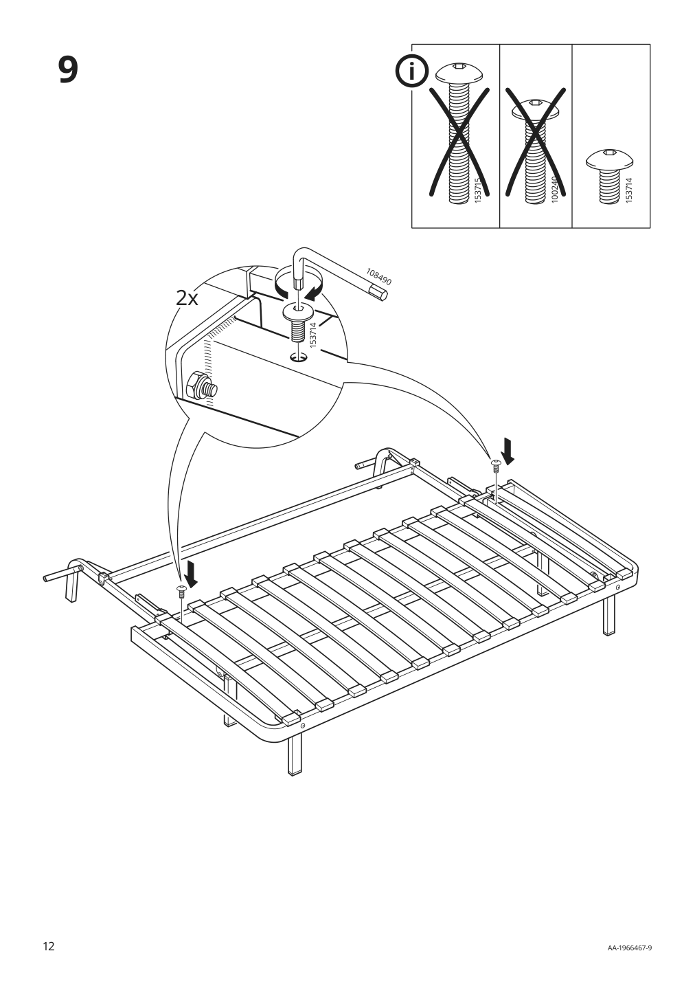 Assembly instructions for IKEA Nyhamn frame for sleeper sofa black | Page 12 - IKEA NYHAMN sleeper sofa 795.169.82