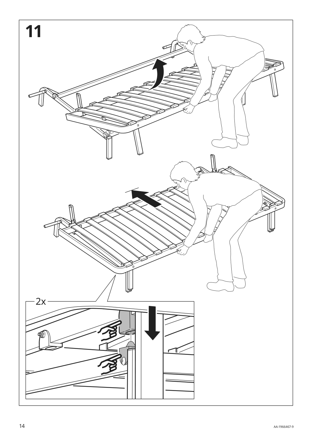 Assembly instructions for IKEA Nyhamn frame for sleeper sofa black | Page 14 - IKEA NYHAMN sleeper sofa 795.169.82