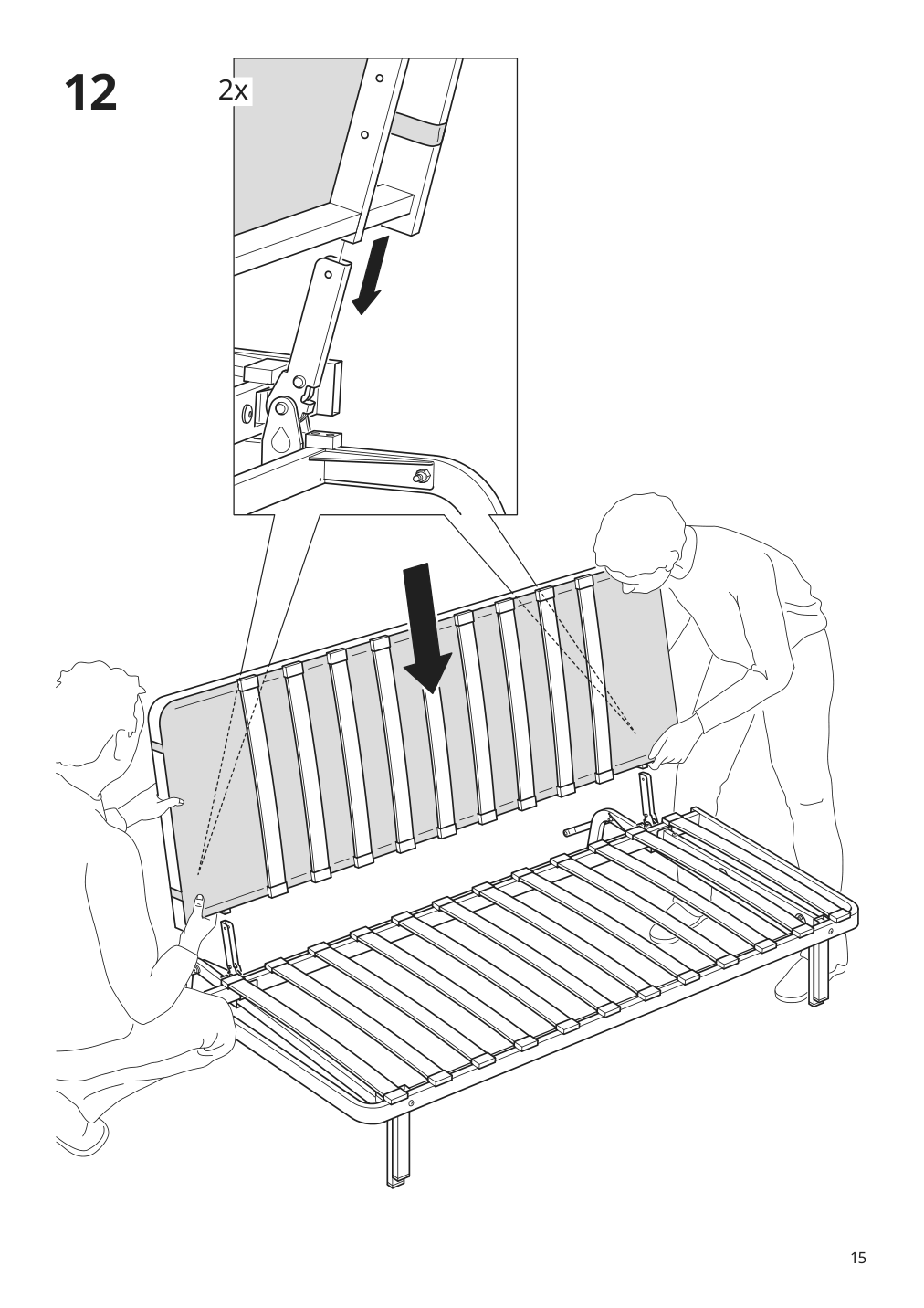 Assembly instructions for IKEA Nyhamn frame for sleeper sofa black | Page 15 - IKEA NYHAMN sleeper sofa 795.169.82