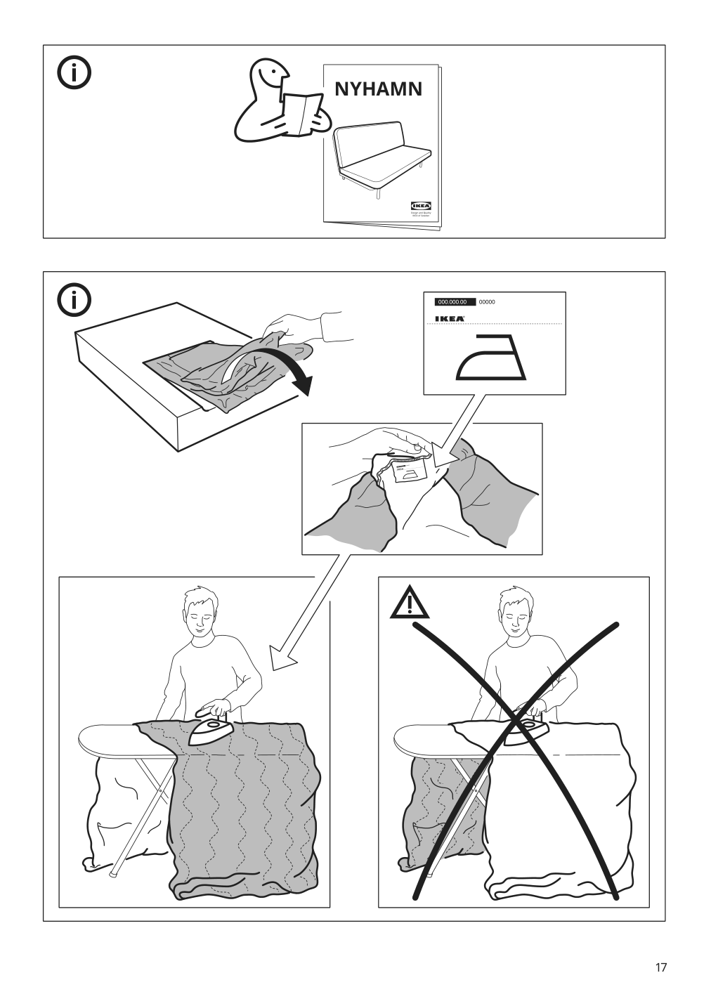 Assembly instructions for IKEA Nyhamn frame for sleeper sofa black | Page 17 - IKEA NYHAMN sleeper sofa 795.169.82