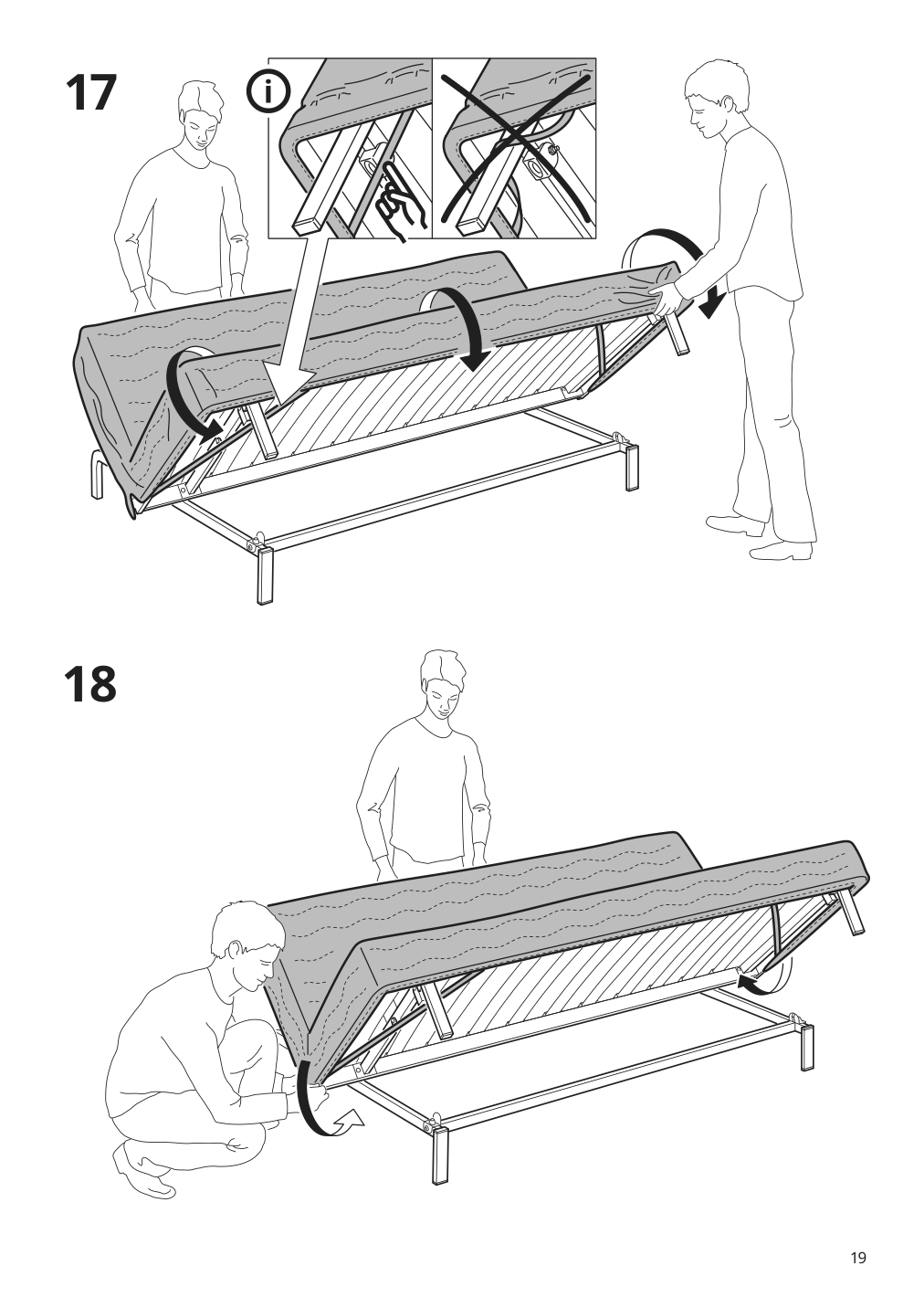 Assembly instructions for IKEA Nyhamn frame for sleeper sofa black | Page 19 - IKEA NYHAMN sleeper sofa 795.169.82