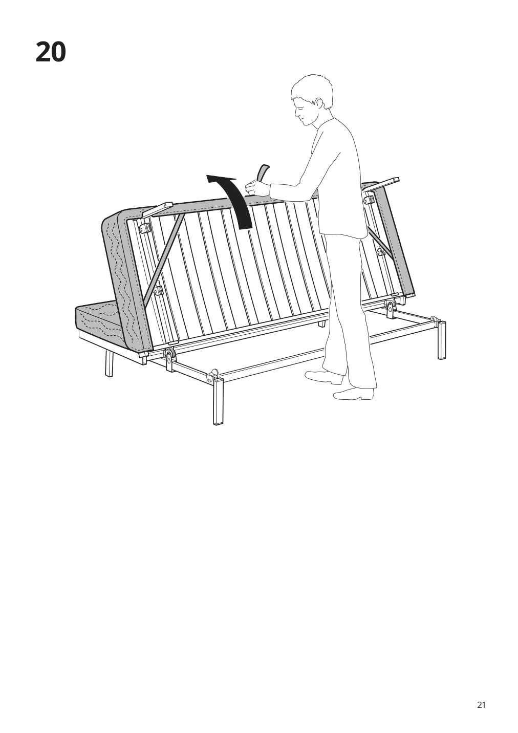 Assembly instructions for IKEA Nyhamn frame for sleeper sofa black | Page 21 - IKEA NYHAMN sleeper sofa 795.169.82