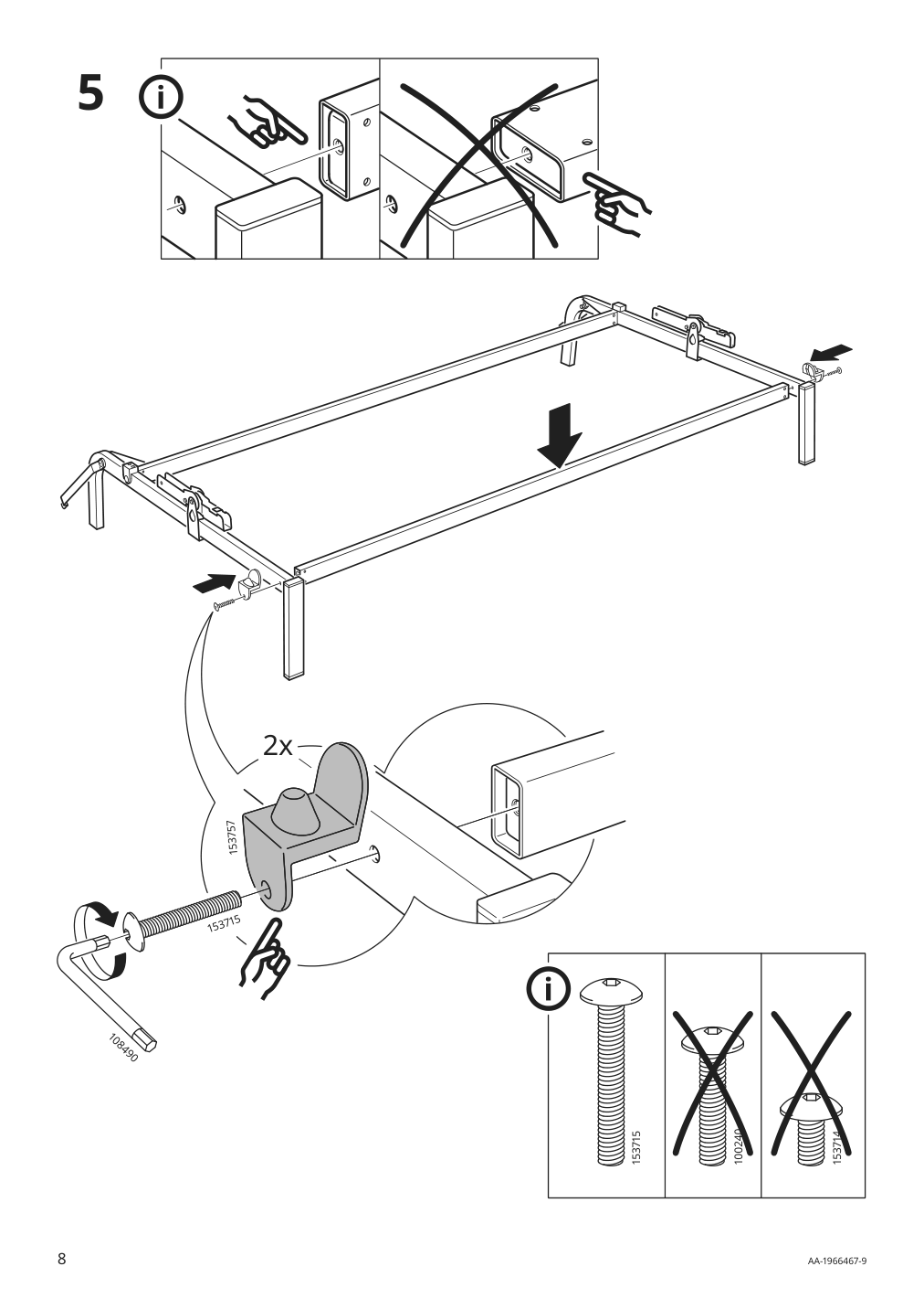 Assembly instructions for IKEA Nyhamn frame for sleeper sofa black | Page 8 - IKEA NYHAMN sleeper sofa 795.169.82