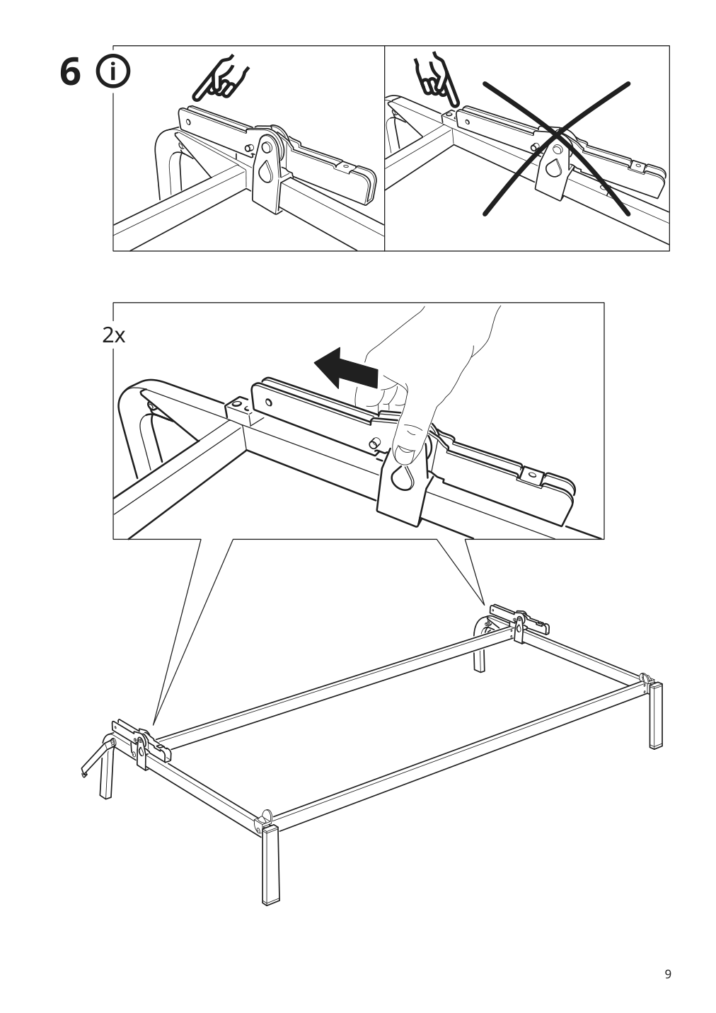 Assembly instructions for IKEA Nyhamn frame for sleeper sofa black | Page 9 - IKEA NYHAMN sleeper sofa 795.169.82