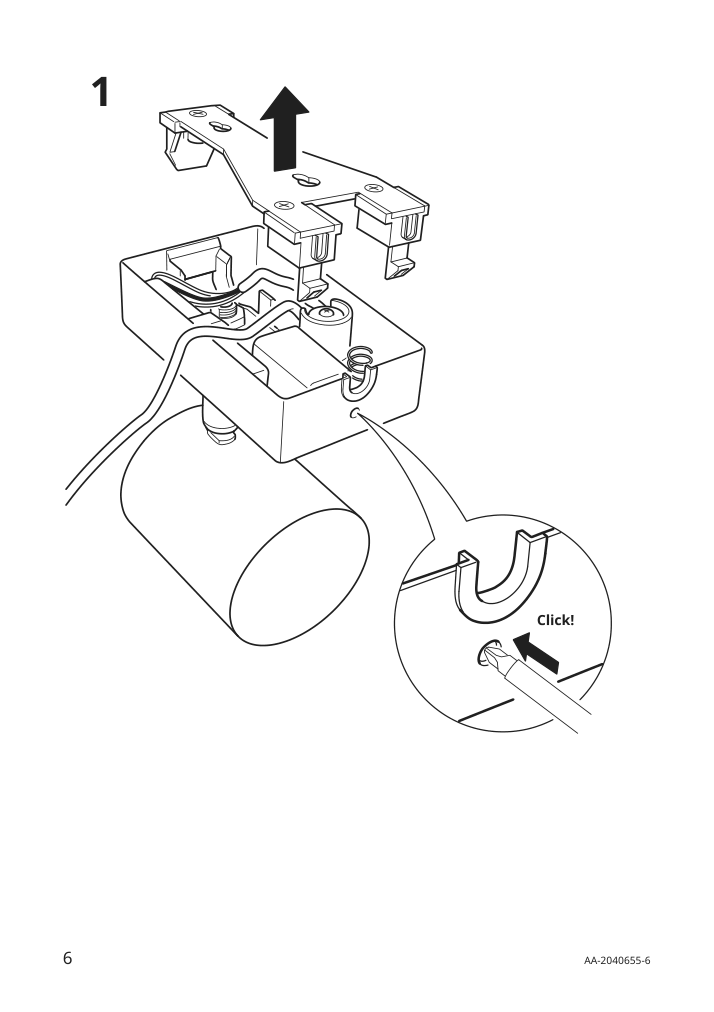 Assembly instructions for IKEA Nymane wall reading lamp white | Page 6 - IKEA NYMÅNE wall/reading lamp 203.569.09