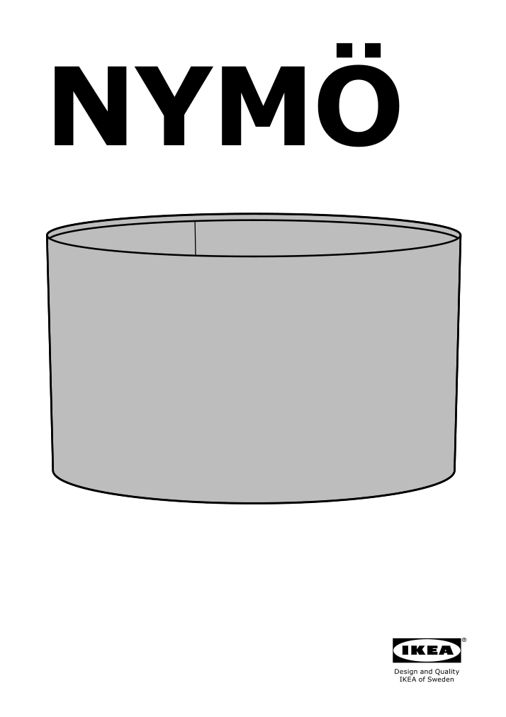 Assembly instructions for IKEA Nymoe lamp shade black brass color | Page 1 - IKEA NYMÖ lamp shade 303.408.28
