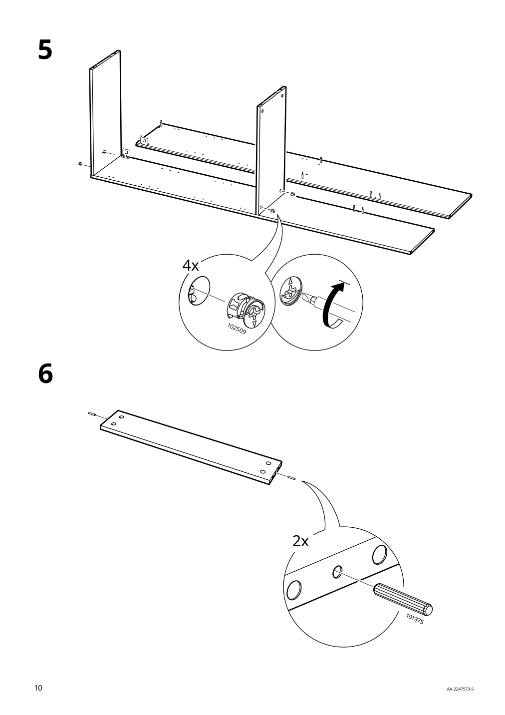 Assembly instructions for IKEA Nysjoen cabinet for washing machine white | Page 10 - IKEA NYSJÖN storage combination for laundry 094.159.53