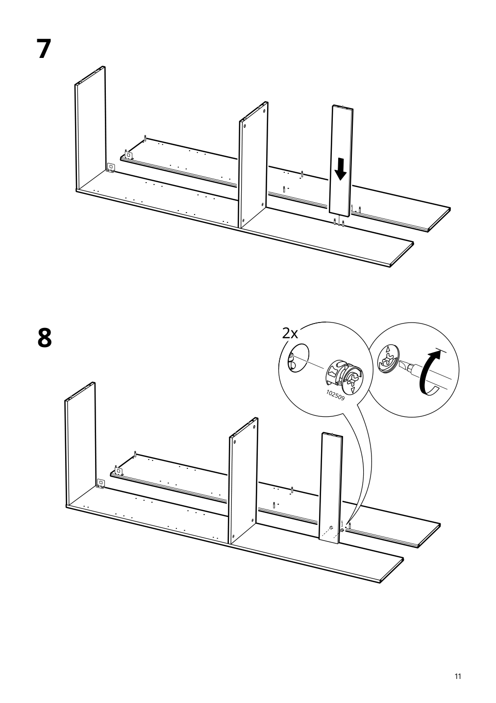 Assembly instructions for IKEA Nysjoen cabinet for washing machine white | Page 11 - IKEA NYSJÖN storage combination for laundry 094.159.53
