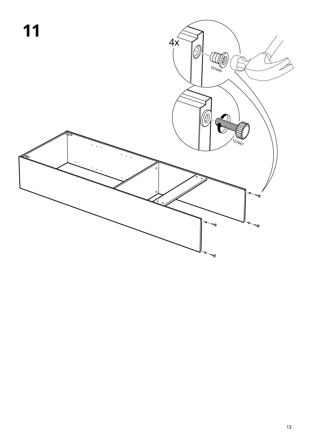 Assembly instructions for IKEA Nysjoen cabinet for washing machine white | Page 13 - IKEA NYSJÖN storage combination for laundry 094.159.53