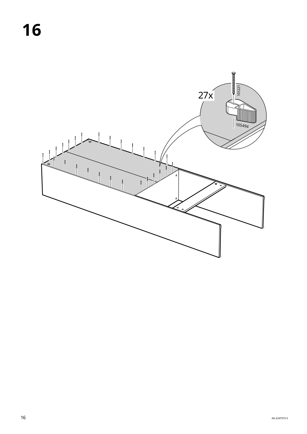 Assembly instructions for IKEA Nysjoen cabinet for washing machine white | Page 16 - IKEA NYSJÖN storage combination for laundry 094.159.53