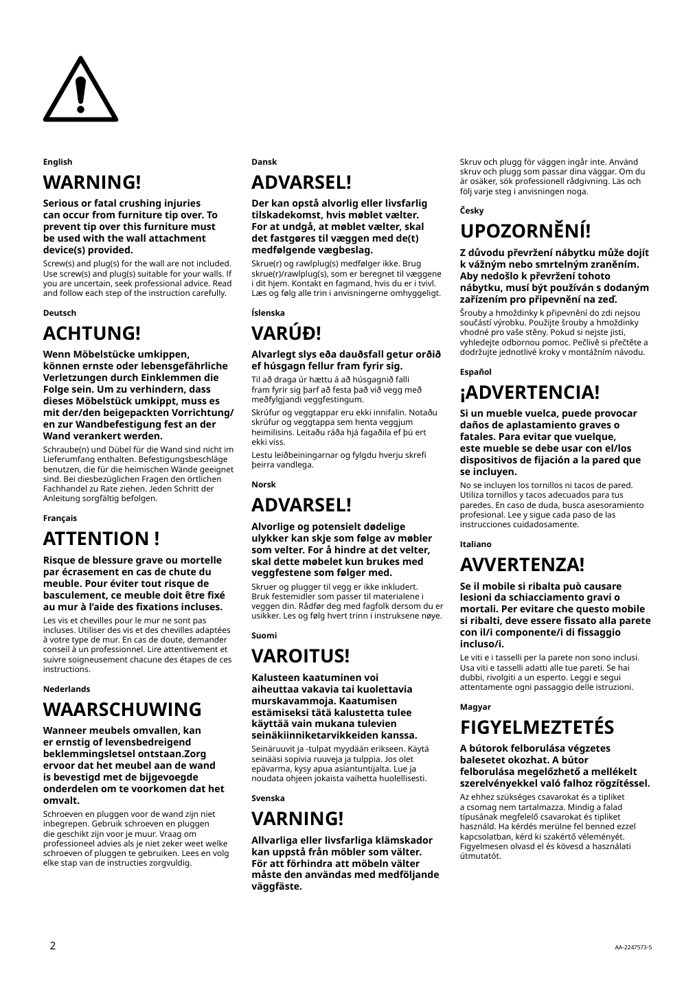 Assembly instructions for IKEA Nysjoen cabinet for washing machine white | Page 2 - IKEA NYSJÖN storage combination for laundry 094.159.53
