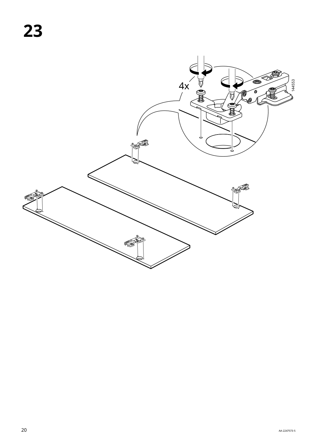 Assembly instructions for IKEA Nysjoen cabinet for washing machine white | Page 20 - IKEA NYSJÖN storage combination for laundry 094.159.53