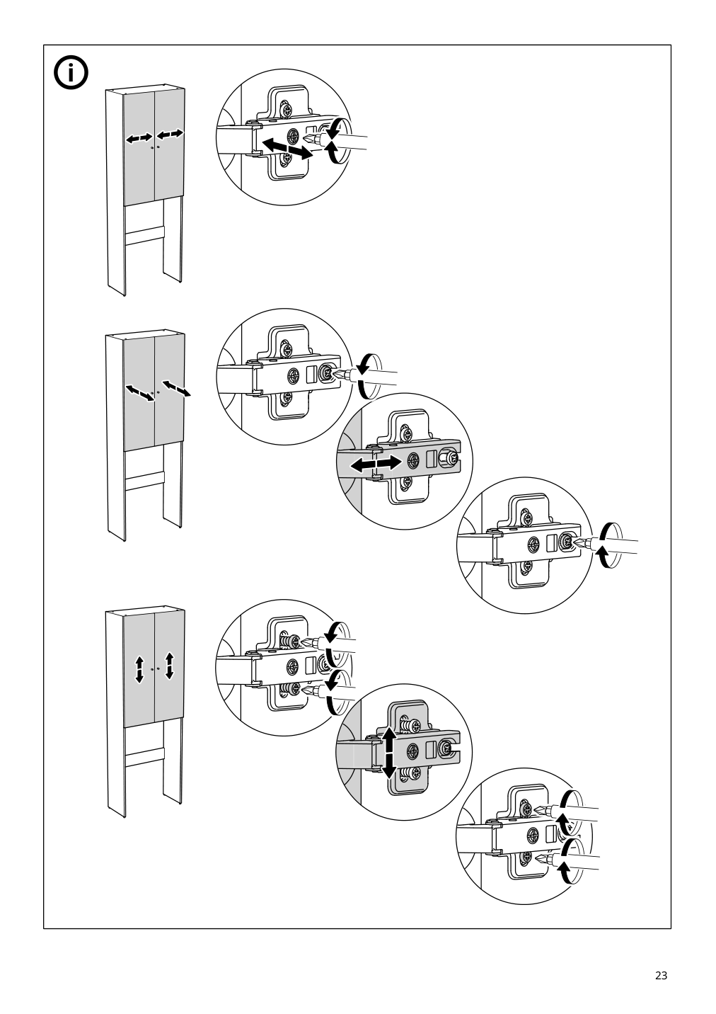 Assembly instructions for IKEA Nysjoen cabinet for washing machine white | Page 23 - IKEA NYSJÖN storage combination for laundry 094.159.53