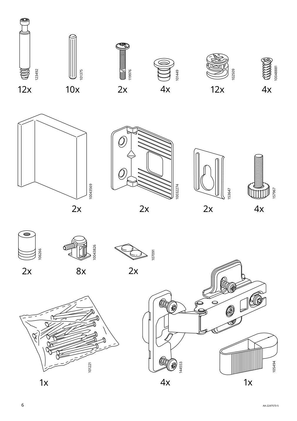Assembly instructions for IKEA Nysjoen cabinet for washing machine white | Page 6 - IKEA NYSJÖN storage combination for laundry 094.159.53