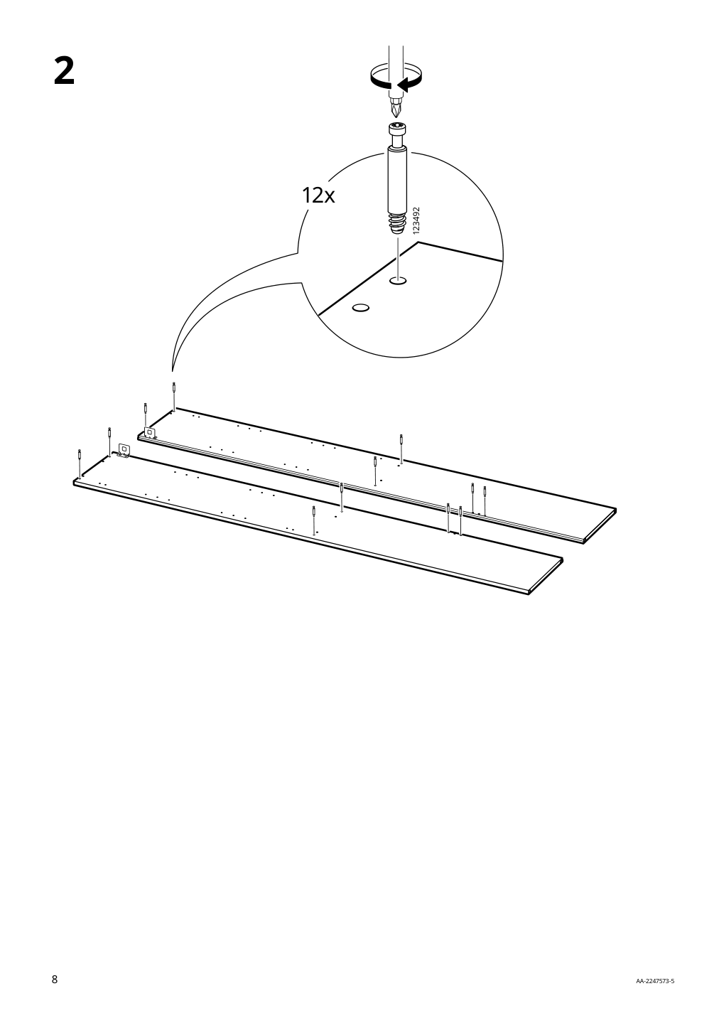 Assembly instructions for IKEA Nysjoen cabinet for washing machine white | Page 8 - IKEA NYSJÖN storage combination for laundry 094.159.53