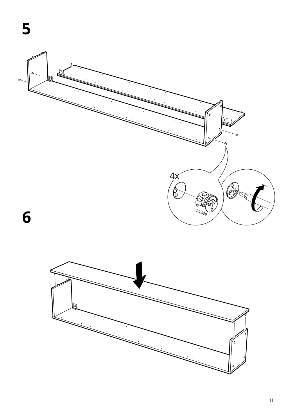 Assembly instructions for IKEA Nysjoen high cabinet white | Page 11 - IKEA NYSJÖN / BJÖRKÅN bathroom furniture, set of 6 494.159.13