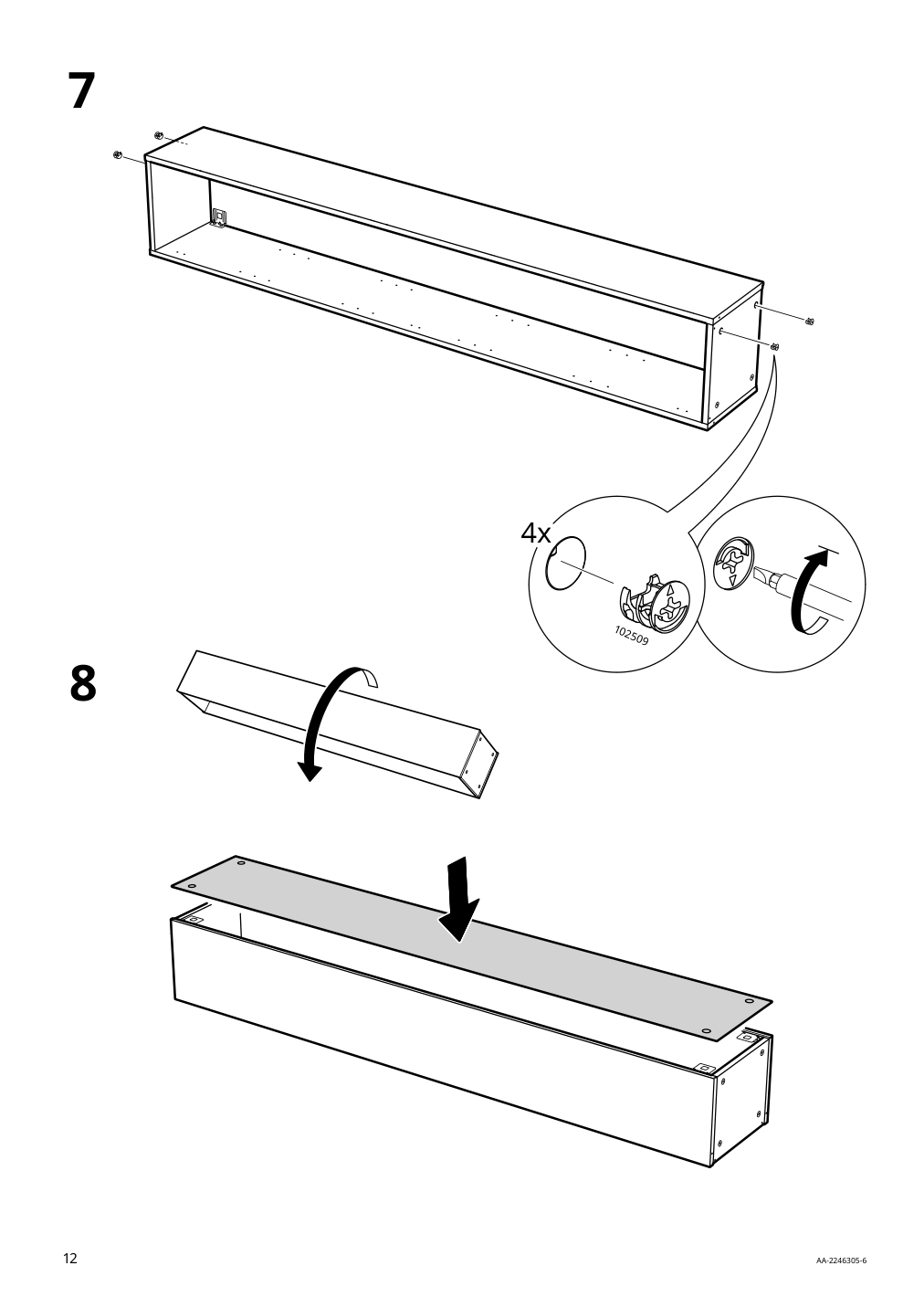 Assembly instructions for IKEA Nysjoen high cabinet white | Page 12 - IKEA NYSJÖN / BJÖRKÅN bathroom furniture, set of 6 494.159.13