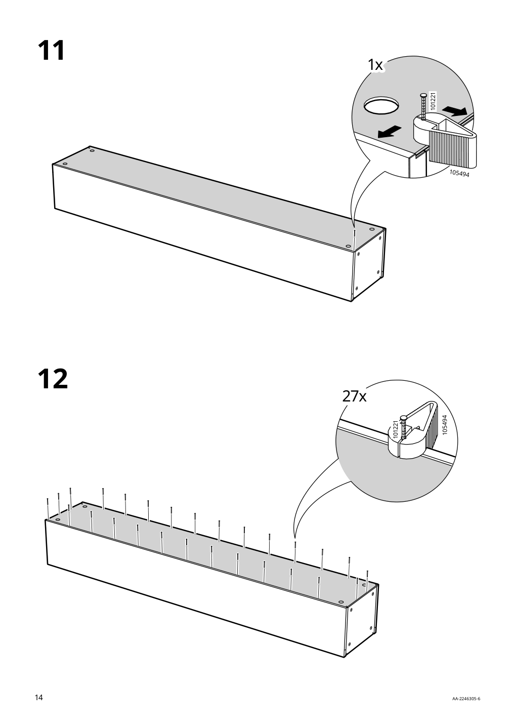 Assembly instructions for IKEA Nysjoen high cabinet white | Page 14 - IKEA NYSJÖN / BJÖRKÅN bathroom furniture, set of 6 494.159.13