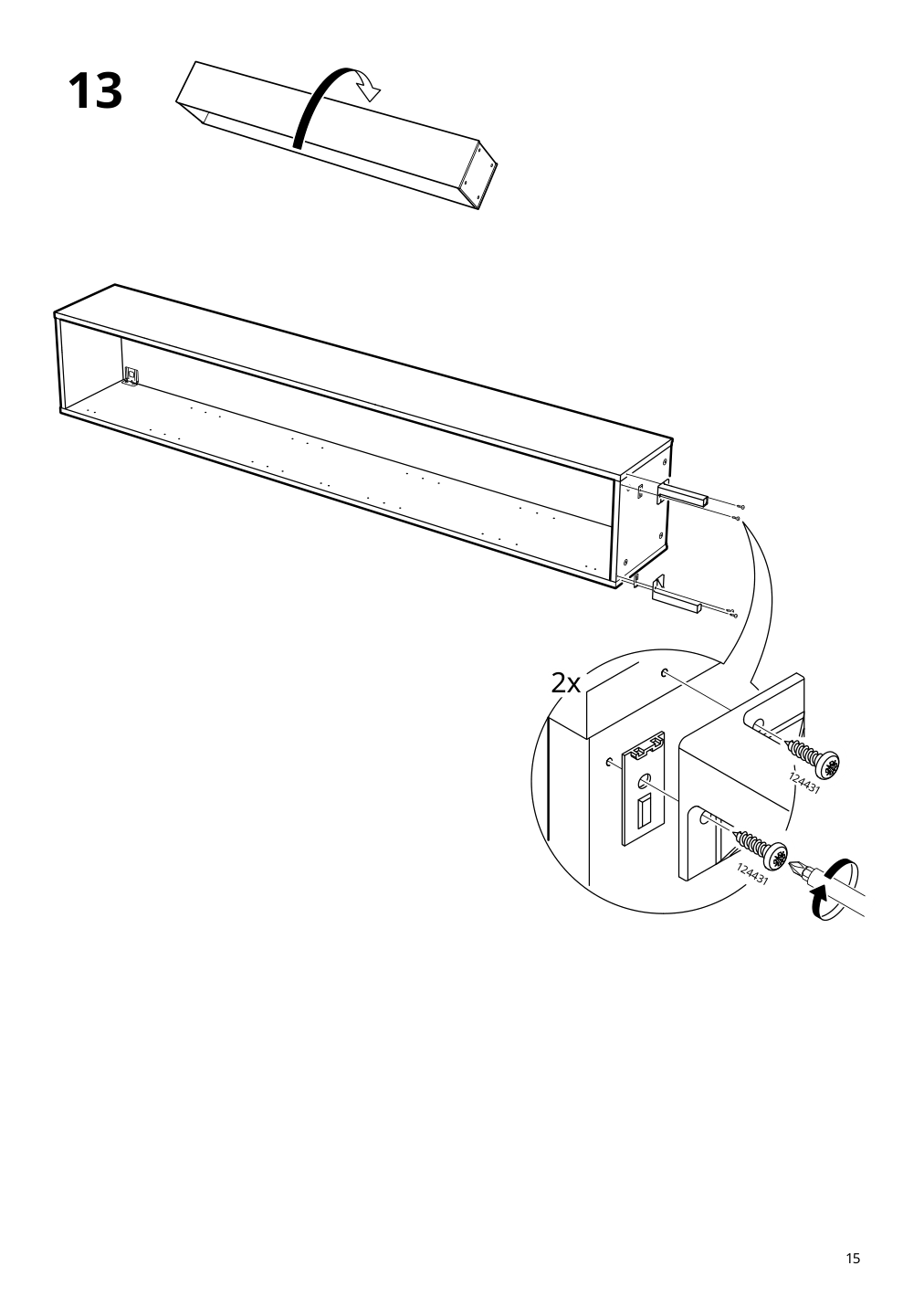 Assembly instructions for IKEA Nysjoen high cabinet white | Page 15 - IKEA NYSJÖN / BJÖRKÅN bathroom furniture, set of 6 394.158.95