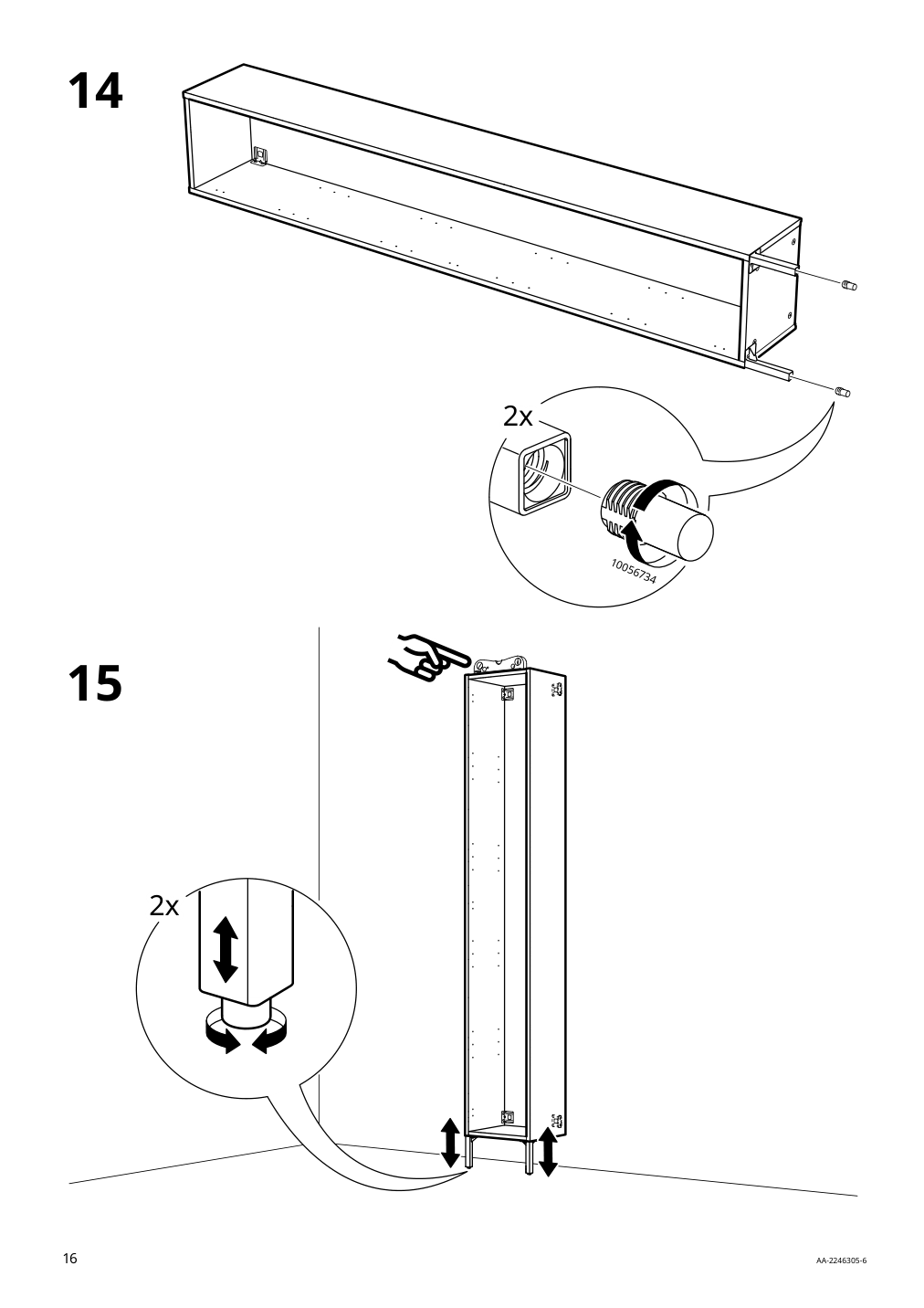 Assembly instructions for IKEA Nysjoen high cabinet white | Page 16 - IKEA NYSJÖN / BJÖRKÅN bathroom furniture, set of 6 394.158.95