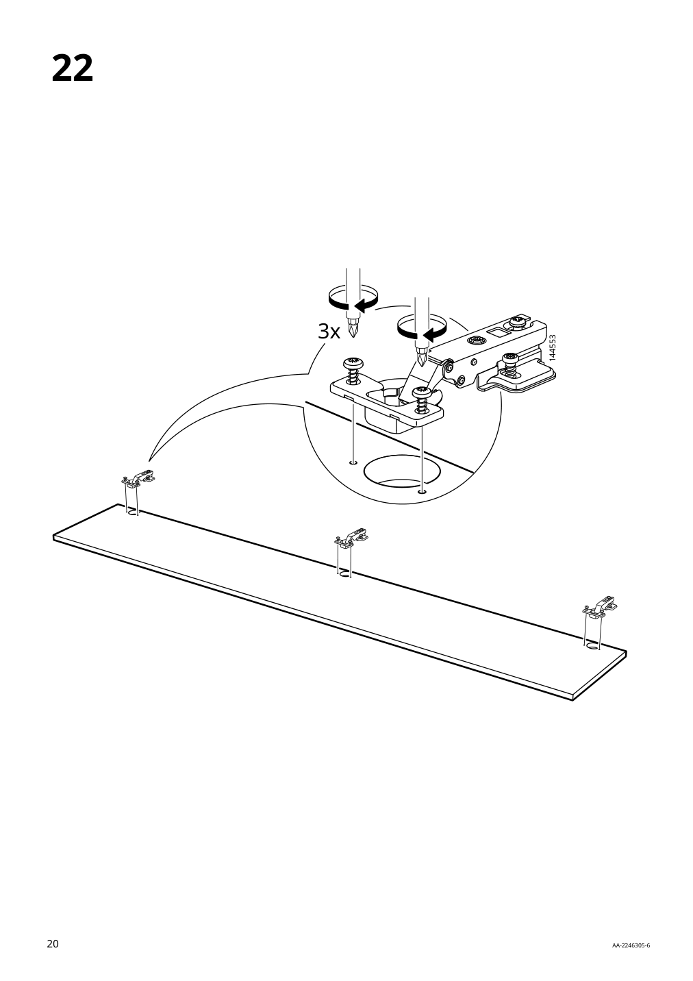 Assembly instructions for IKEA Nysjoen high cabinet white | Page 20 - IKEA NYSJÖN / BJÖRKÅN bathroom furniture, set of 6 394.158.95