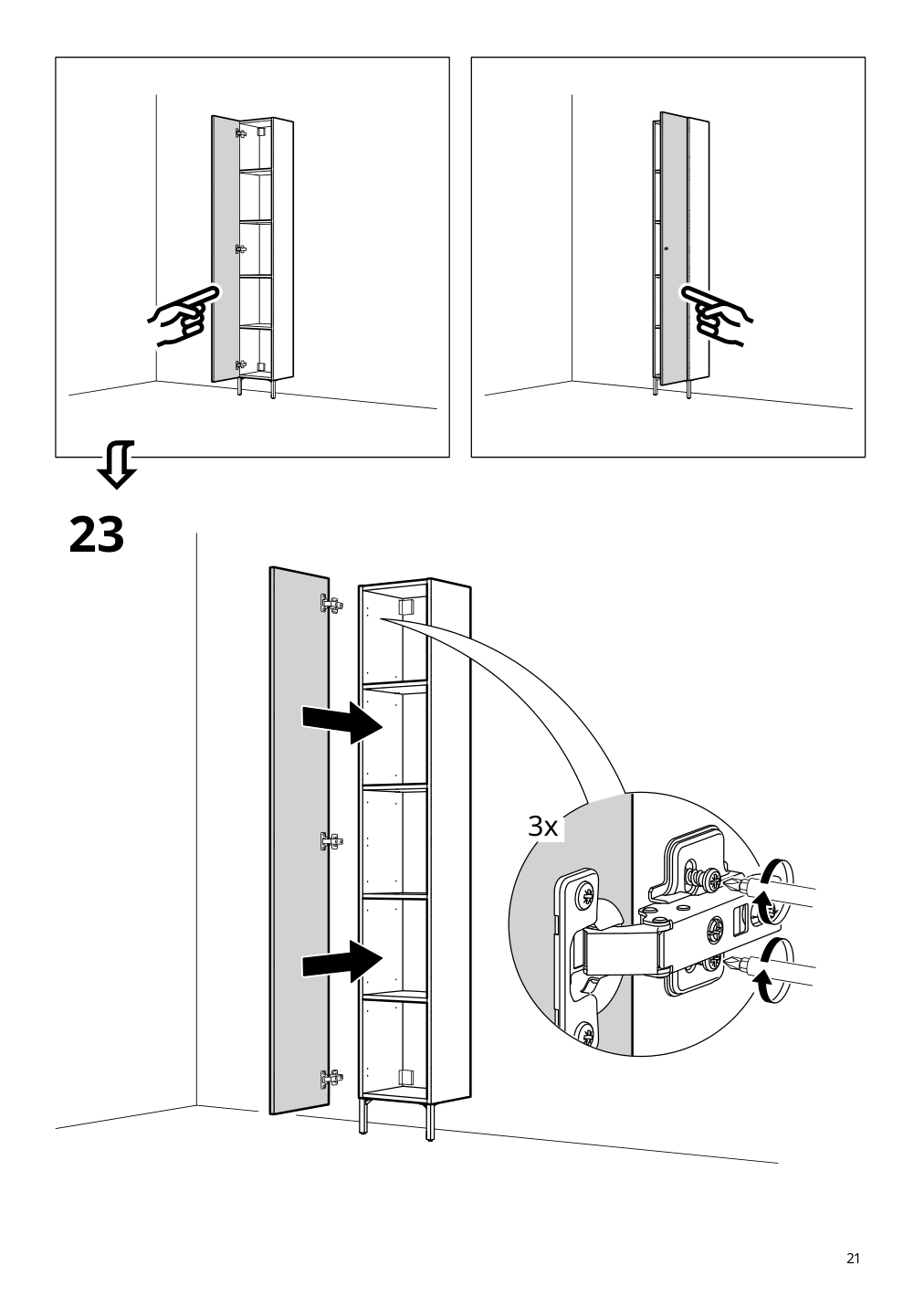 Assembly instructions for IKEA Nysjoen high cabinet white | Page 21 - IKEA NYSJÖN / BJÖRKÅN bathroom furniture, set of 6 494.159.13