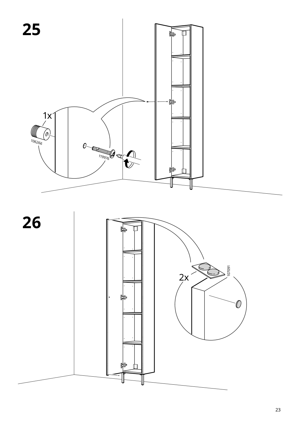 Assembly instructions for IKEA Nysjoen high cabinet white | Page 23 - IKEA NYSJÖN / BJÖRKÅN bathroom furniture, set of 6 494.159.13