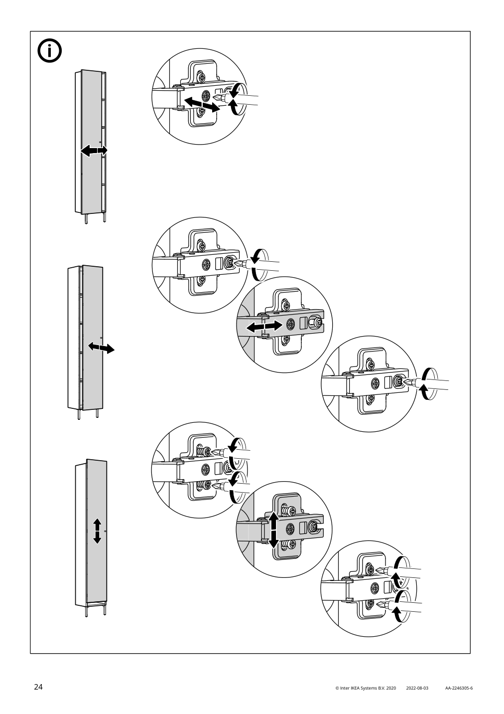 Assembly instructions for IKEA Nysjoen high cabinet white | Page 24 - IKEA NYSJÖN / BJÖRKÅN bathroom furniture, set of 6 394.158.95