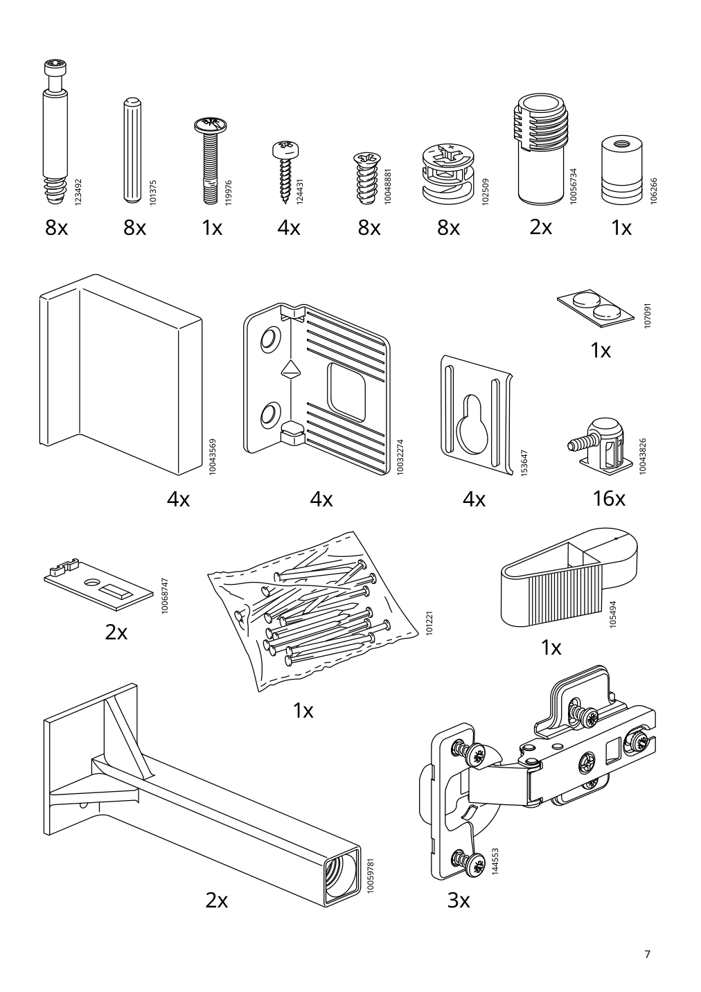 Assembly instructions for IKEA Nysjoen high cabinet white | Page 7 - IKEA NYSJÖN / BJÖRKÅN bathroom furniture, set of 6 494.159.13