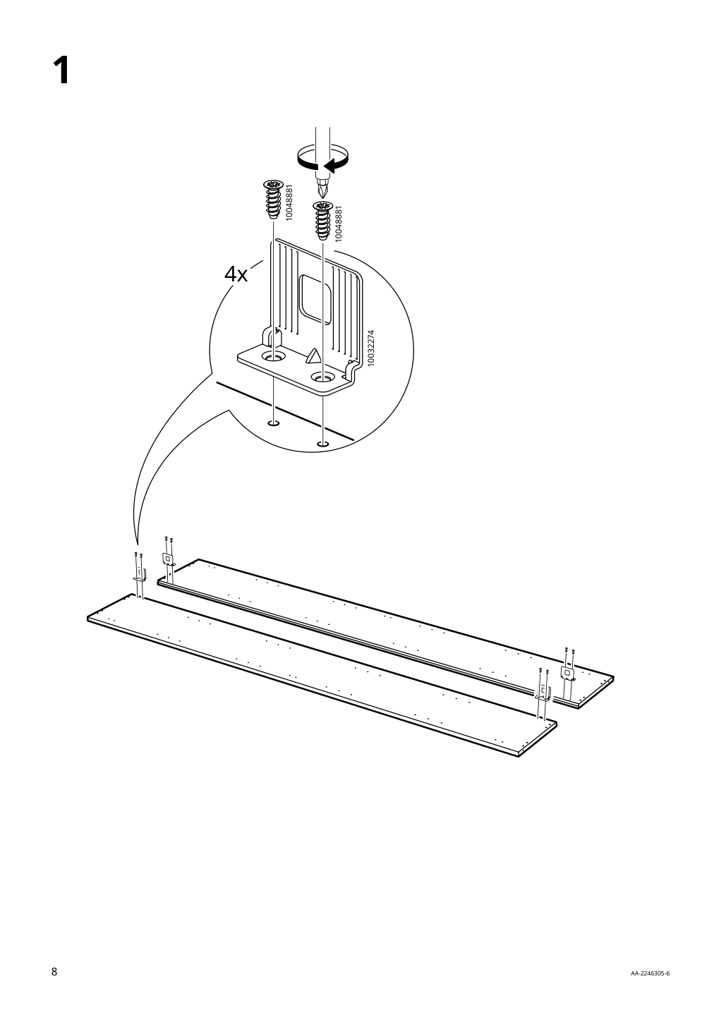 Assembly instructions for IKEA Nysjoen high cabinet white | Page 8 - IKEA NYSJÖN / BJÖRKÅN bathroom furniture, set of 6 494.159.13