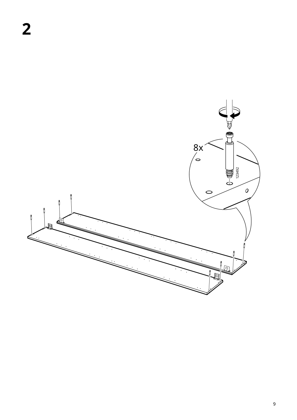 Assembly instructions for IKEA Nysjoen high cabinet white | Page 9 - IKEA NYSJÖN / BJÖRKÅN bathroom furniture, set of 6 394.158.95