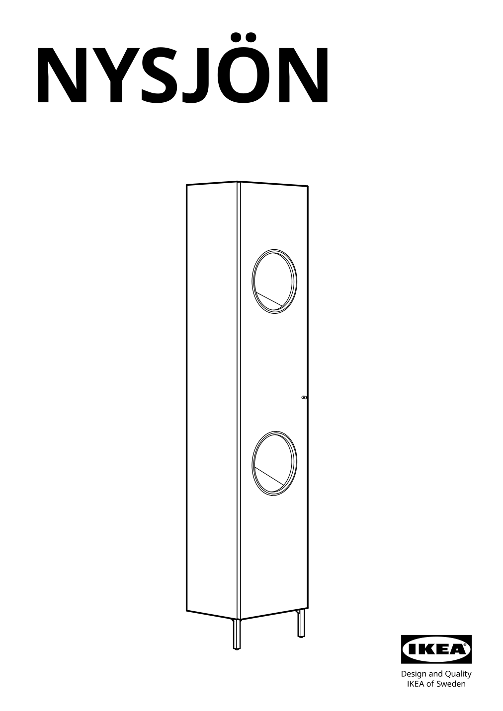 Assembly instructions for IKEA Nysjoen laundry cabinet white | Page 1 - IKEA NYSJÖN storage combination for laundry 094.159.53