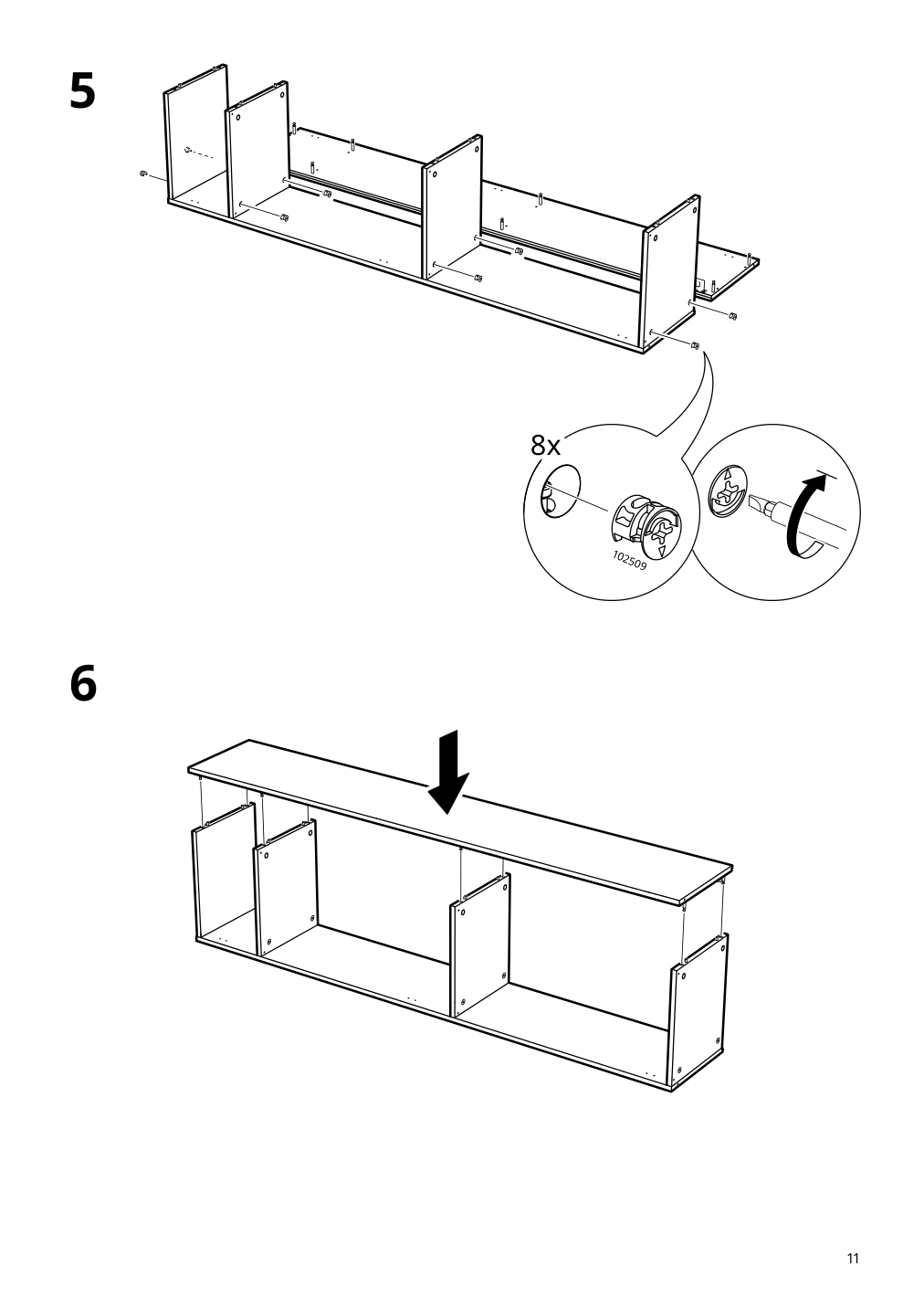 Assembly instructions for IKEA Nysjoen laundry cabinet white | Page 11 - IKEA NYSJÖN storage combination for laundry 094.159.53