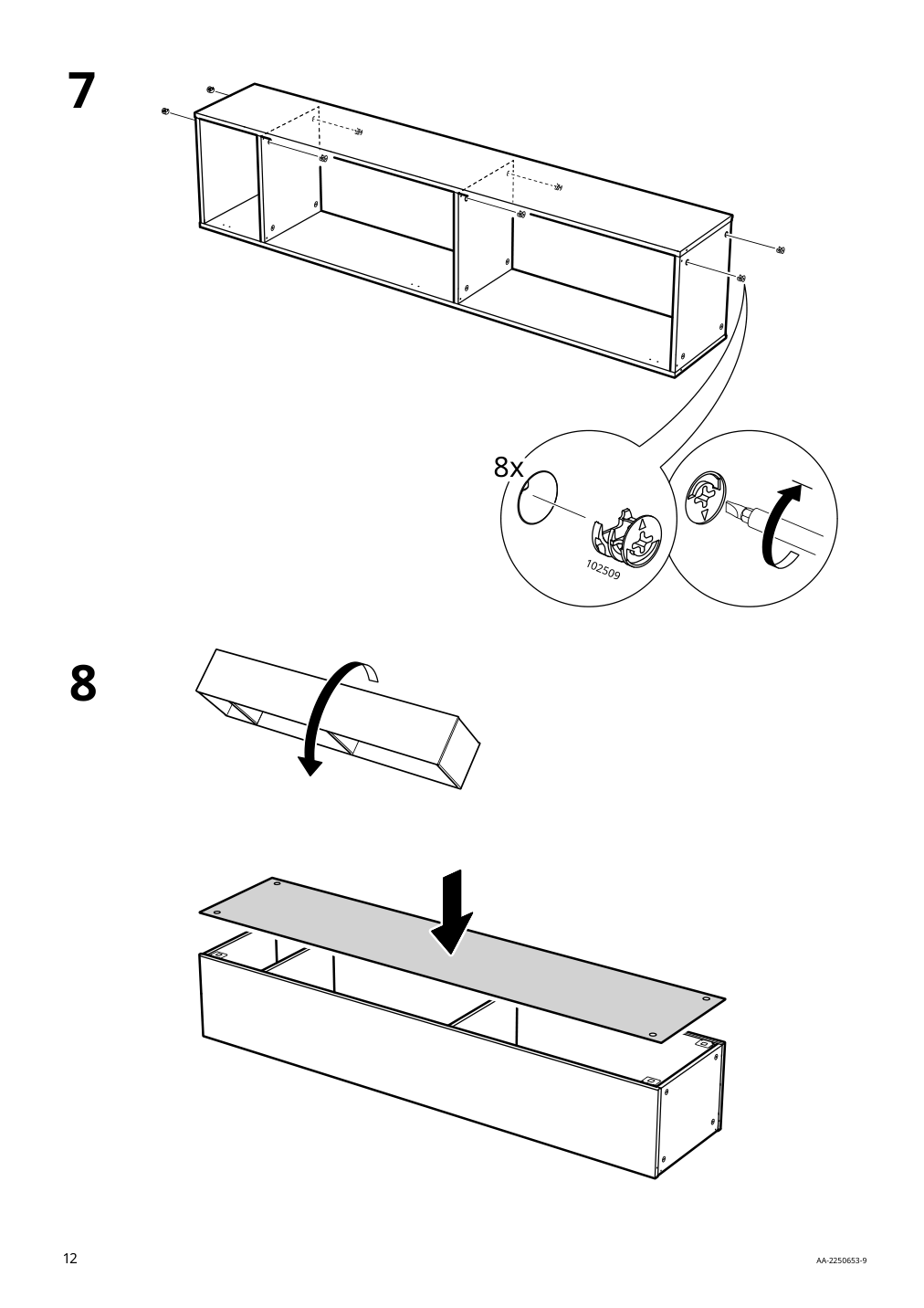 Assembly instructions for IKEA Nysjoen laundry cabinet white | Page 12 - IKEA NYSJÖN storage combination for laundry 094.159.53