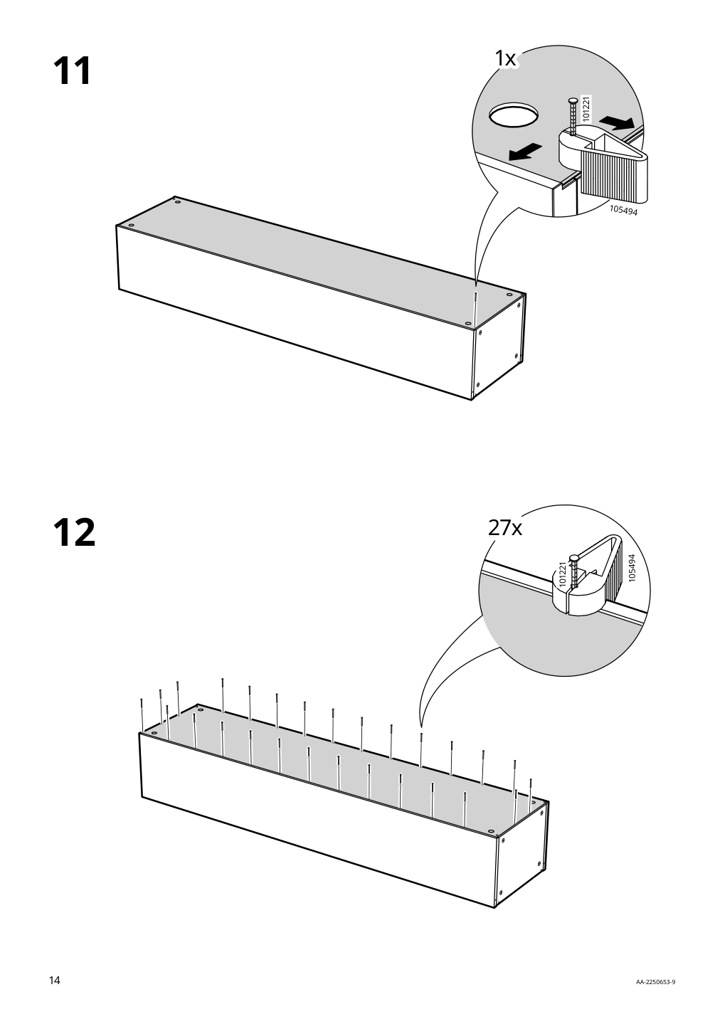 Assembly instructions for IKEA Nysjoen laundry cabinet white | Page 14 - IKEA NYSJÖN storage combination for laundry 094.159.53