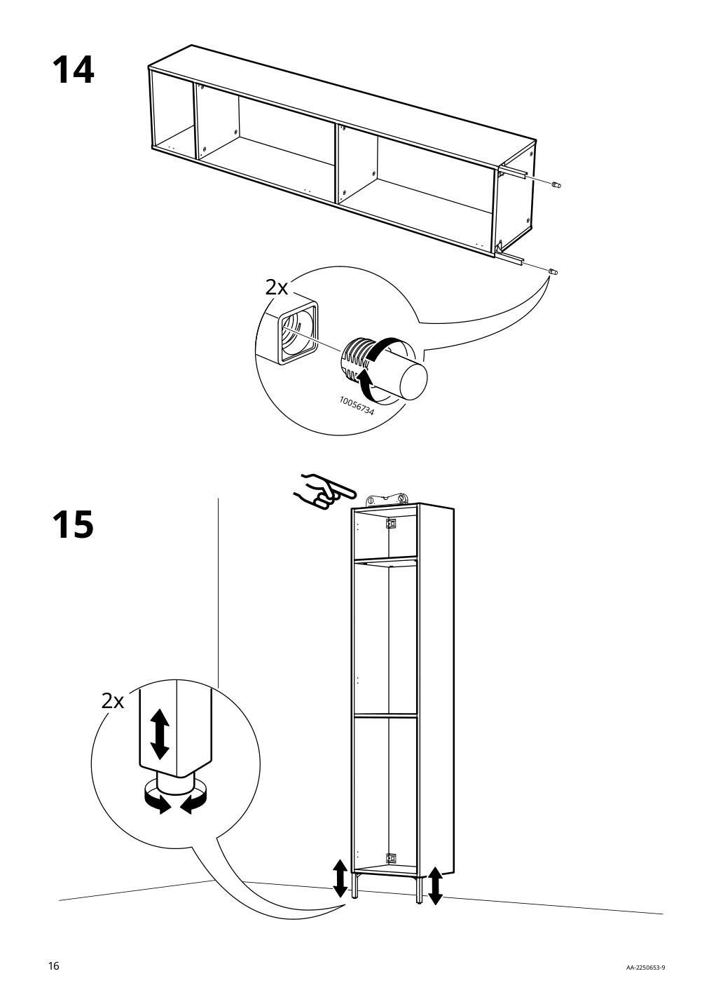 Assembly instructions for IKEA Nysjoen laundry cabinet white | Page 16 - IKEA NYSJÖN storage combination for laundry 094.159.53