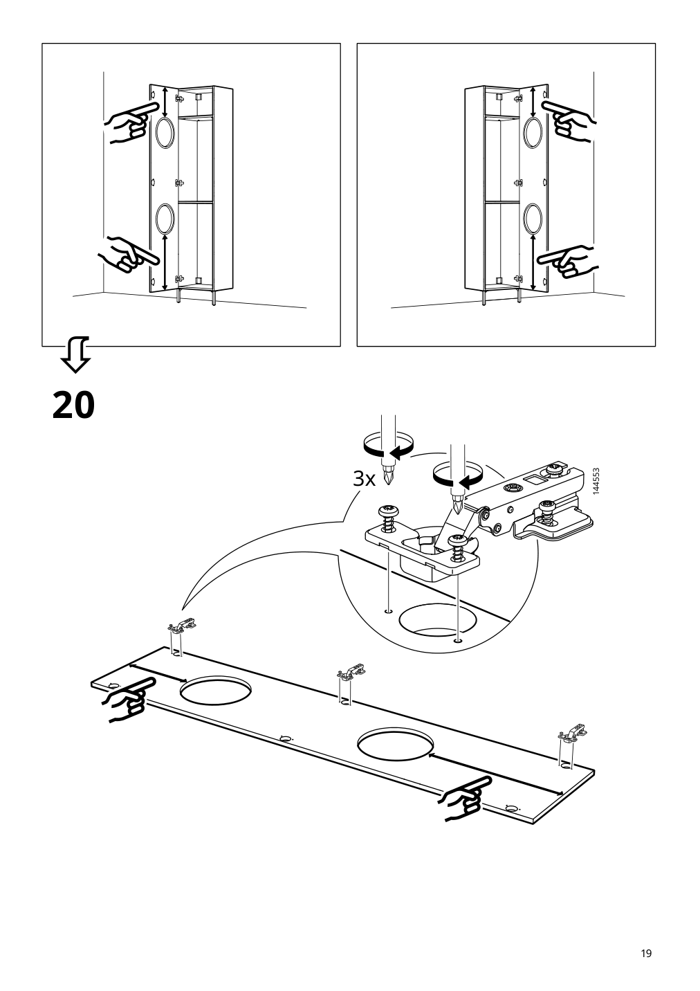 Assembly instructions for IKEA Nysjoen laundry cabinet white | Page 19 - IKEA NYSJÖN storage combination for laundry 094.159.53