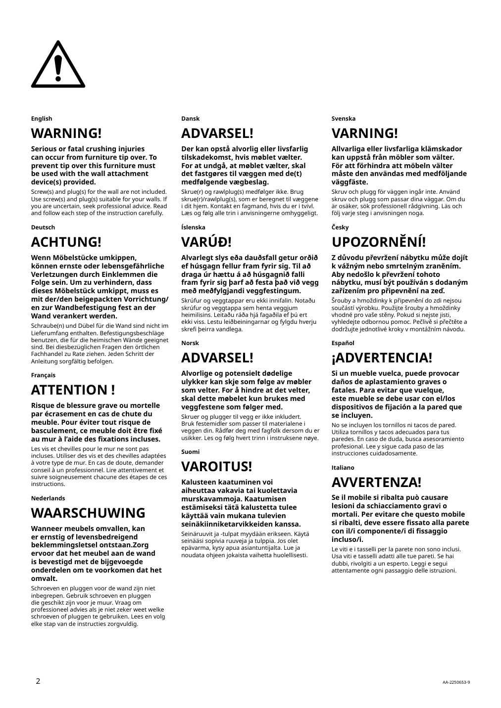 Assembly instructions for IKEA Nysjoen laundry cabinet white | Page 2 - IKEA NYSJÖN storage combination for laundry 094.159.53