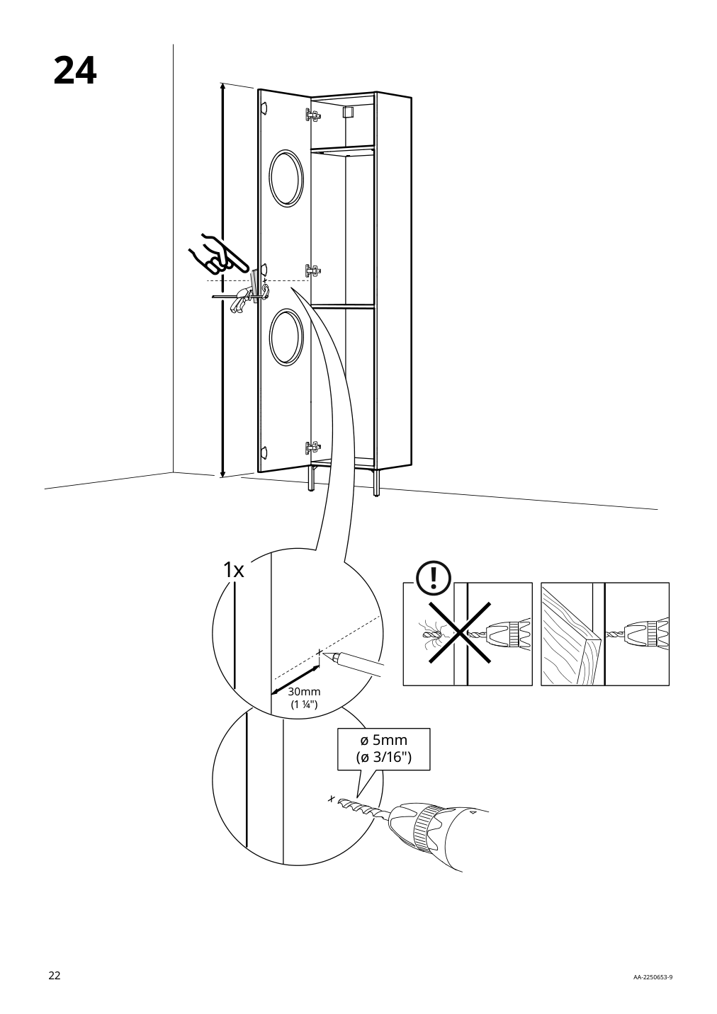 Assembly instructions for IKEA Nysjoen laundry cabinet white | Page 22 - IKEA NYSJÖN storage combination for laundry 094.159.53