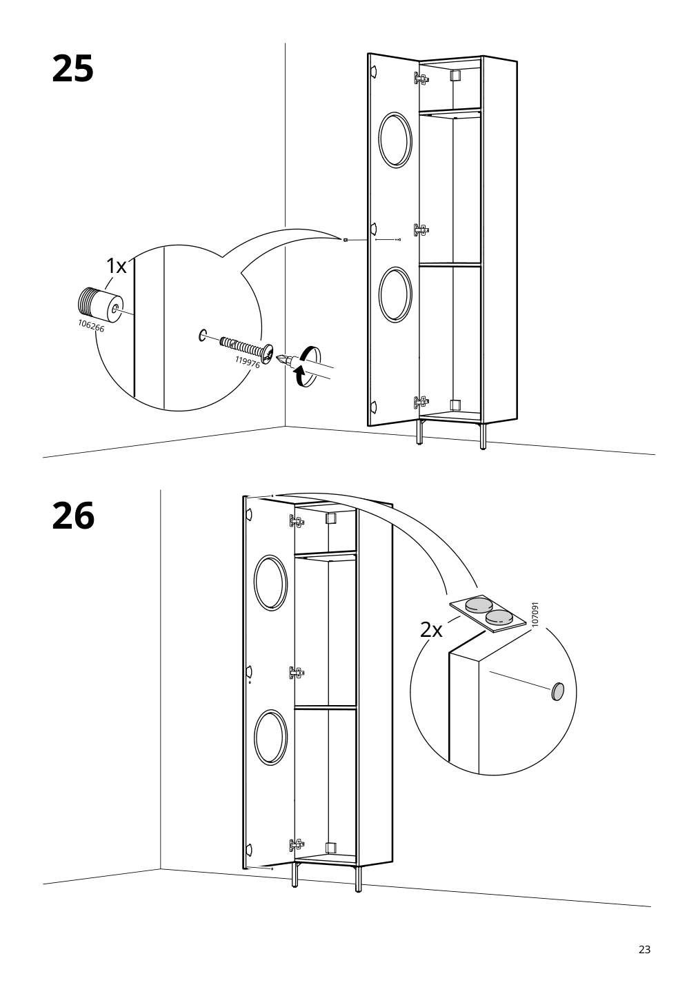 Assembly instructions for IKEA Nysjoen laundry cabinet white | Page 23 - IKEA NYSJÖN storage combination for laundry 094.159.53